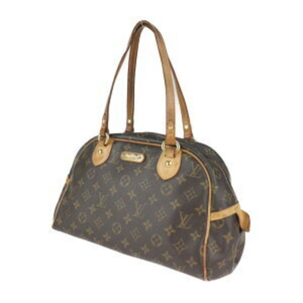 Louis Vuitton Leather Montorgueil Handbag Monogram Brown